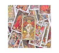 Golden Art Nouveau Tarot Deck 78 Cards for Beginners Classic Art Nouveau Style_x000d_