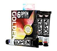 Golden Artist Colors, Acrílico abierto de secado lento, juego de introducción de 6 colores