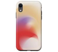 Golden Aura | Red, Lavender & Cream Energy Flow Abstract Carcasa para iPhone XR