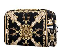 Golden Baroque Knots - Neceser para mujer, neceser de viaje, grande, organizador de maquillaje, con cremallera, multicolor, 18.5x7.5x13cm/7.3x3x5.1in, Neceser