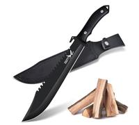 Golden Bird cuchillo al aire libre Full Tang de acero D2 filo, cuchillo de caza cuchillo de supervivencia de gran tamaño para acampar, senderismo, pesca y arbusto de corte