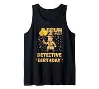 Golden Birthday Niños Niñas Cumpleaños Fiesta de Cumpleaños Detective Camiseta sin Mangas