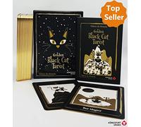 Golden Black Cat Tarot - Hochwertige Stülpdeckelschachtel mit Goldfolie: 78 Karten mit Golddruck und Booklet: 96 Seiten