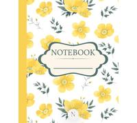 Golden Blossom Graph Composition Notebook: Graph Paper Notebook for Math, Engineering, School & Organized Note Taking | Yellow Floral Cover | 100 Pages | 7.5 x 9.25