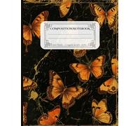 Golden Butterfly Marble - Composition Notebook: College Ruled | 500 Pages | 8.5x11 Inches