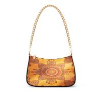 Golden Chain - Bolso de hombro para mujer, poliéster, 7.1 x 11 x 2.8 pulgadas, gran capacidad, bolso de viaje