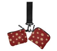 Golden Christmas Snowflake - Carteras delgadas y portátiles para mujer, organizador de dinero con bolsillo con cremallera para uso diario, 2 paquetes, Copo de nieve dorado de Navidad, 1 size, Casual