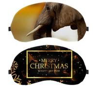 Golden Christmas Snowflakes - Paquete de 2 antifaz para dormir de lado, cero presión ocular con los ojos, cubierta ajustable para dormir, bloquea completamente la sombra de ojos ligera