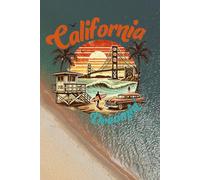 Golden Coast Journal - Ride the Waves, Write the Days: Tropical Surf Style Notebook | 6x9 Lined Pages with Relaxing Ocean-Themed Designs