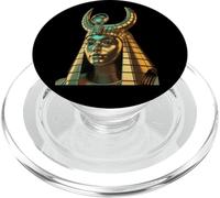 Golden Cyber ISIS - Arte futurista de la Diosa egipcia PopSockets PopGrip para MagSafe