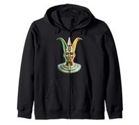 Golden Cyber Osiris - Arte futurista del Dios Egipcio Sudadera con Capucha