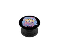 Golden Dog Winter Retrato Pet Lover Graphic Bufanda Azul Rosa PopSockets PopGrip Adhesivo