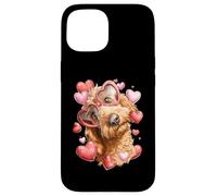 Golden Doodle Dog Goldendoodle Corazón de San Valentín Carcasa para iPhone 15