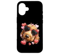 Golden Doodle Dog Goldendoodle Corazón de San Valentín Carcasa para iPhone 16