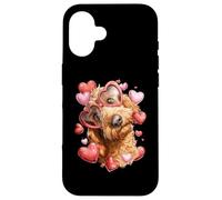 Golden Doodle Dog Goldendoodle Corazón de San Valentín Carcasa para iPhone 16