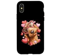 Golden Doodle Dog Goldendoodle Corazón de San Valentín Carcasa para iPhone X/XS