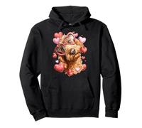 Golden Doodle Dog Goldendoodle Corazón de San Valentín Sudadera con Capucha