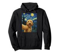 Golden Doodle Noche Estrellada Van Gogh Dog Selfie Canine Doodle Sudadera con Capucha