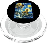 Golden Doodle Noche Estrellada Van Gogh Lindo Perro Aullando PopSockets PopGrip para MagSafe