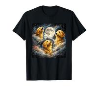 Golden Doodle Ropa De Perro Mamá Papá Divertido 3 Howling Moon Meme Camiseta