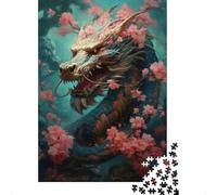 Golden Dragon Rompecabezas Pink Blossom 1000 Piezas Papel Reciclado para Mujeres, Regalos para Hombres Rompecabezas Juego Educativo Y Desafiante 70x50cm/1000pcs