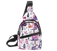 Golden Dust Light Christmas 2 (2) - Mochila bandolera ajustable, bolsa de hombro cruzada para viajes, senderismo, Multicolor 15, 11.8x7x1.5in/30x18x4cm