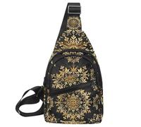 Golden Dust Light Christmas 2 (2) - Mochila bandolera ajustable, bolsa de hombro cruzada para viajes, senderismo, Multicolor 18, 11.8x7x1.5in/30x18x4cm