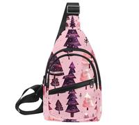 Golden Dust Light Christmas 2 (2) - Mochila bandolera ajustable, bolsa de hombro cruzada para viajes, senderismo, Multicolor 03, 11.8x7x1.5in/30x18x4cm