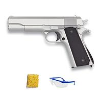 GOLDEN EAGLE 1911 Plata GE3003.- Pistola de Airsoft Calibre 6mm (Arma Aire Suave de Bolas de plástico o PVC). Sistema: Muelle. <3,5J