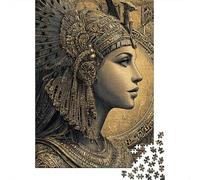 Golden Egyptian Queen Art Print Puzzles Imposible,desafío para Adultos Juego Educativo 1000 Piezas Obra De Arte De Juego De para Adultos Y Niños A Partir De 12 Años 52x38cm/1000pcs