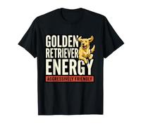 Golden Energy Retriever - Perro Divertido Agresivo y amigable Camiseta