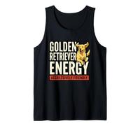 Golden Energy Retriever - Perro Divertido Agresivo y amigable Camiseta sin Mangas