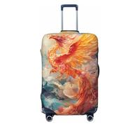 Golden Fiery Phoenix - Fundas protectoras elásticas para equipaje de viaje, 45,7 a 81,3 cm, Black, L