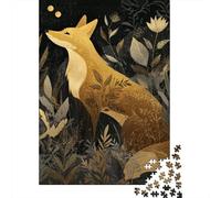 Golden Fox Illustration Puzzle Imposible,desafío para Adultos Juego Educativo 1000 Piezas Obra De Arte De Juego De para Adultos Y Niños A Partir De 12 Años 52x38cm/1000pcs