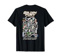 Golden Fury Car Chase Playmat Back para niños y papás Camiseta