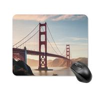 Golden Gate Bridge - Alfombrilla de mouse cuadrada portátil con base de goma antideslizante, 20 x 25 cm, alfombrilla de mouse ultrafina para juegos para computadora, laptop, oficina, accesorios de