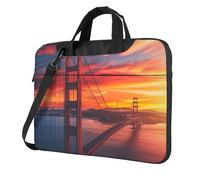 Golden Gate Bridge - Funda para portátil con estampado de puente de un solo hombro, compatible con 13 a 15.6 pulgadas, Negro -, 13 inch