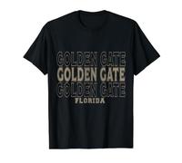 Golden Gate Florida Vintage Camiseta gráfica económica, Hombre, Negro, M