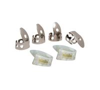 Golden Gate GP1-GP6 - Paquete de púas para pulgar y dedo, acero inoxidable/perlado - Grande