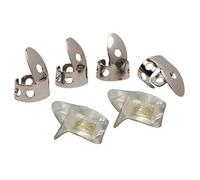 Golden Gate NP1-GP8 Púas de guitarra - Púas de dedo y pulgar para guitarra acústica y banjo - Grande - Acero inoxidable y celuloide - 6 púas