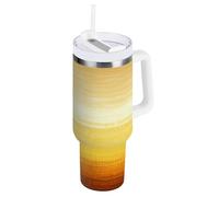 Golden Glittering Color Vacuum - Vaso de 40 onzas con tapa y pajilla, botella de agua portátil, taza de boca ancha con tapa, regalos para mujeres y hombres