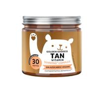 Golden Goddess Tan Vitamin Gominolas - Potenciador Bronceado - con Vitamina C, E, D, Betacaroteno y Cobre - 30 unidades (1 mes) - Sin Azucar Vegano - Bears with Benefits