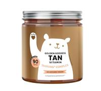 Golden Goddess Tan Vitamin Gominolas - Potenciador Bronceado - con Vitamina C, E, D, Betacaroteno y Cobre - 90 unidades (3 meses) - Sin Azucar Vegano - Bears with Benefits