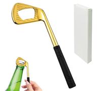 Golden Golf Club - Abridor de botellas de cerveza, regalo de golf para los amantes del golf, aleación de zinc y material TPR, mini diseño en caja, ideal como regalo de golf para hombres y herramienta