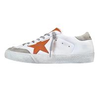 Golden Goose Zapatillas deportivas para hombre Vintage Super Star 11135 blanco y naranja, Blanco Naranja E Gris, 42 EU