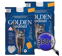 Golden Grey 2 x 14 kg de arena para gatos de Odour, sin olor, sin olor
