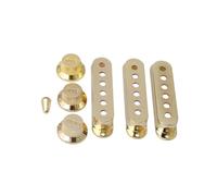 Golden Guitar Pickup Cover & Knob Switch Tip - 3x Single Coil Pickups, 1v2t Switch
