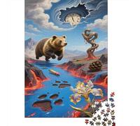 Golden Hámster Puzzles De 1000 Piezas Rompecabezas para Adultos Puzle para Decoración del Hogar Oso Pardo Oil Painting Pasatiempo Creativ Imposible Juego De Habilidad para Toda La Familia Regalos A P