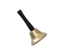 Golden Handheld Bell Iron Wood Material Christmas Party Ornament 12.00X6.50X6.50CM 2Pcs