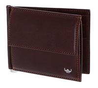 Golden Head Cartera Colorado de cuero RFID de 11 cm con clip para el dinero tabacco (192161-2)